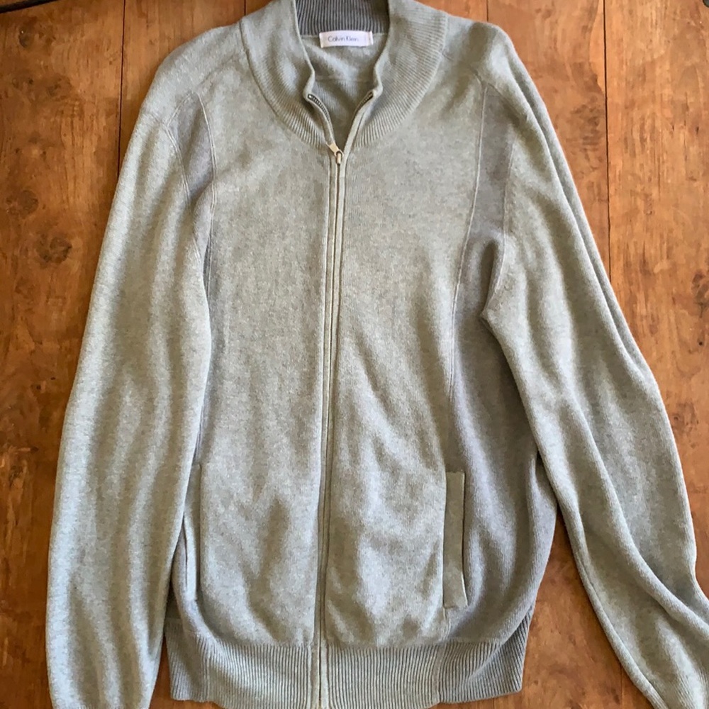 NWOT Calvin Klein soft cardigan zip up sweater - L